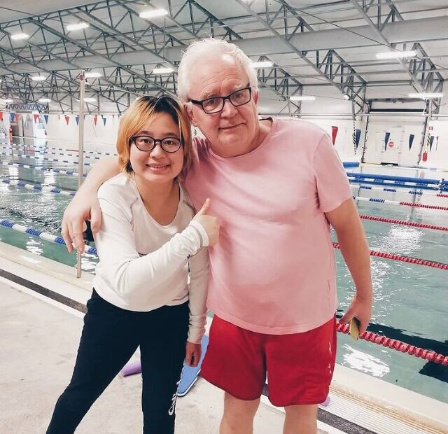 Qlasse Dahlquist pictured with Coach Holly
